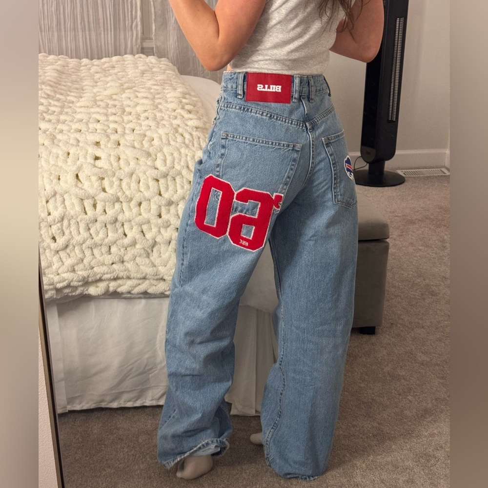 (NWT) zara women’s NFL buffalo bills jeans